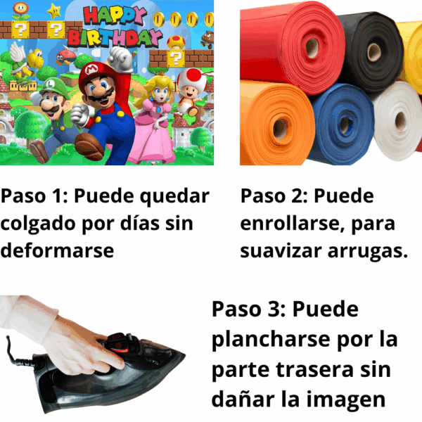 telon de fondo decorativo,decoración de fiestas,cumpleaños,Mario Bros,Luigi