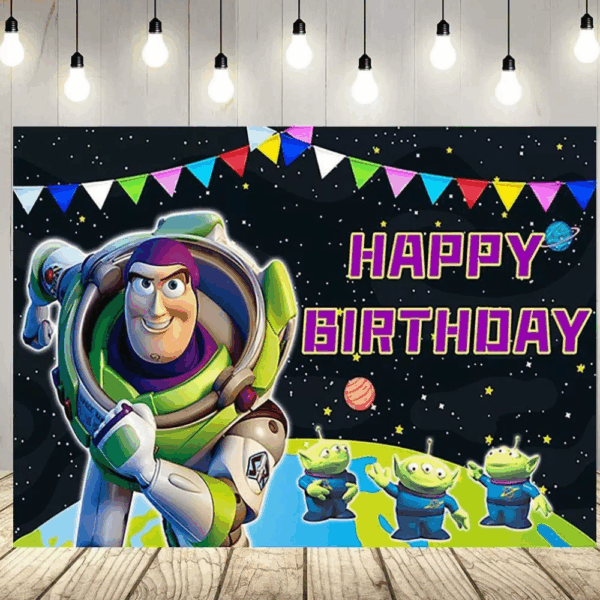 telon de fondo decorativo,decoración de fiestas,cumpleaños,Buzz Lightyear