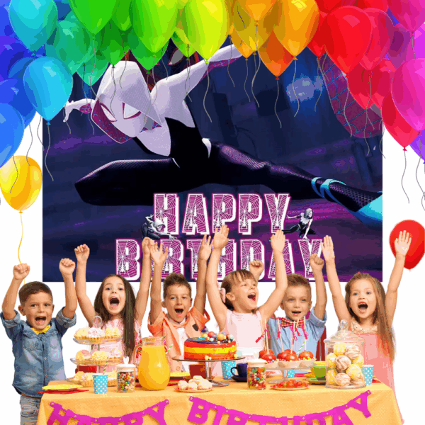 Gwen Stacy,Decoración de cumpleaños,Telon decorativo