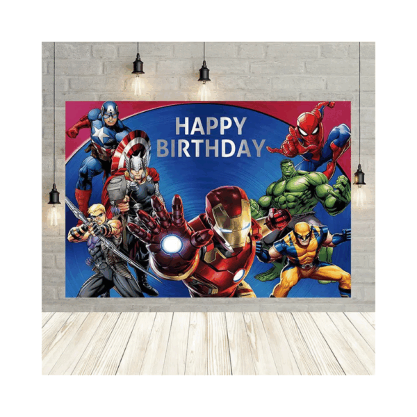 telon de fondo decorativo,decoración de fiestas,Avengers,cumpleaños