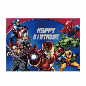 Telón de fondo decorativo para fiesta de cumpleaños Avengers