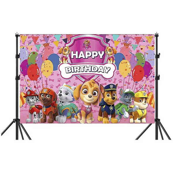 telon de fondo decorativo,decoración de fiestas,cumpleaños,Skye,Paw Patrol