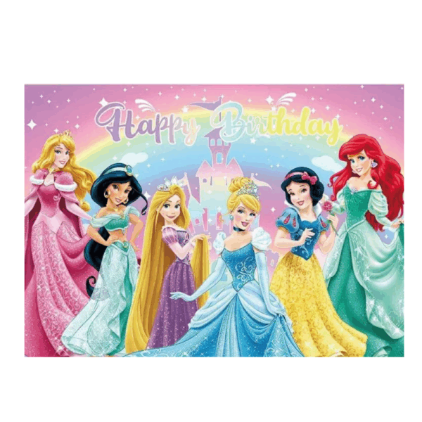 telon de fondo decorativo,decoración de fiestas,cumpleaños,Princesas